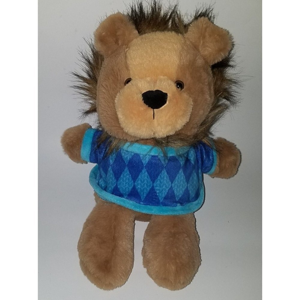 Animal Adventure Lion Plush Stuffed Animal Toy Lovey Blue Shirt 2021 SUPER SOFT